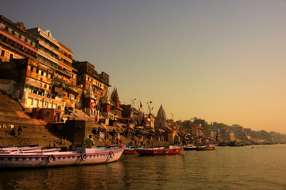 Ghats ved Varanasi Uttar Pradesh